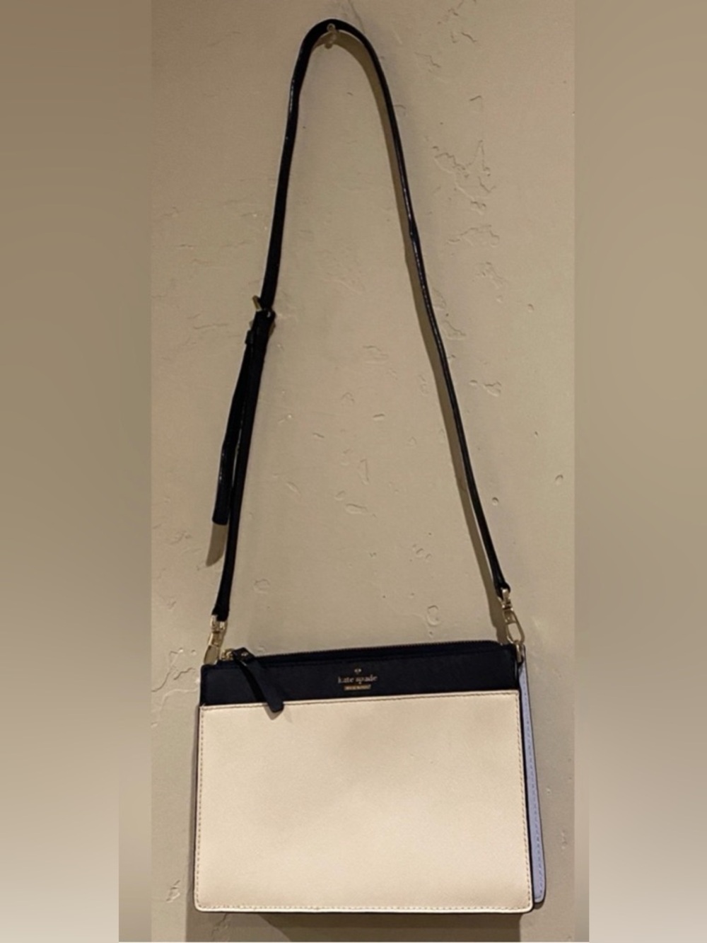 Kate Spade navy blue and cream crossbody *EUC